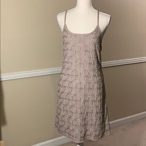 NWT HARPER,MUTED SLVR SEQUENCE DRESS! FRANCESCA’S